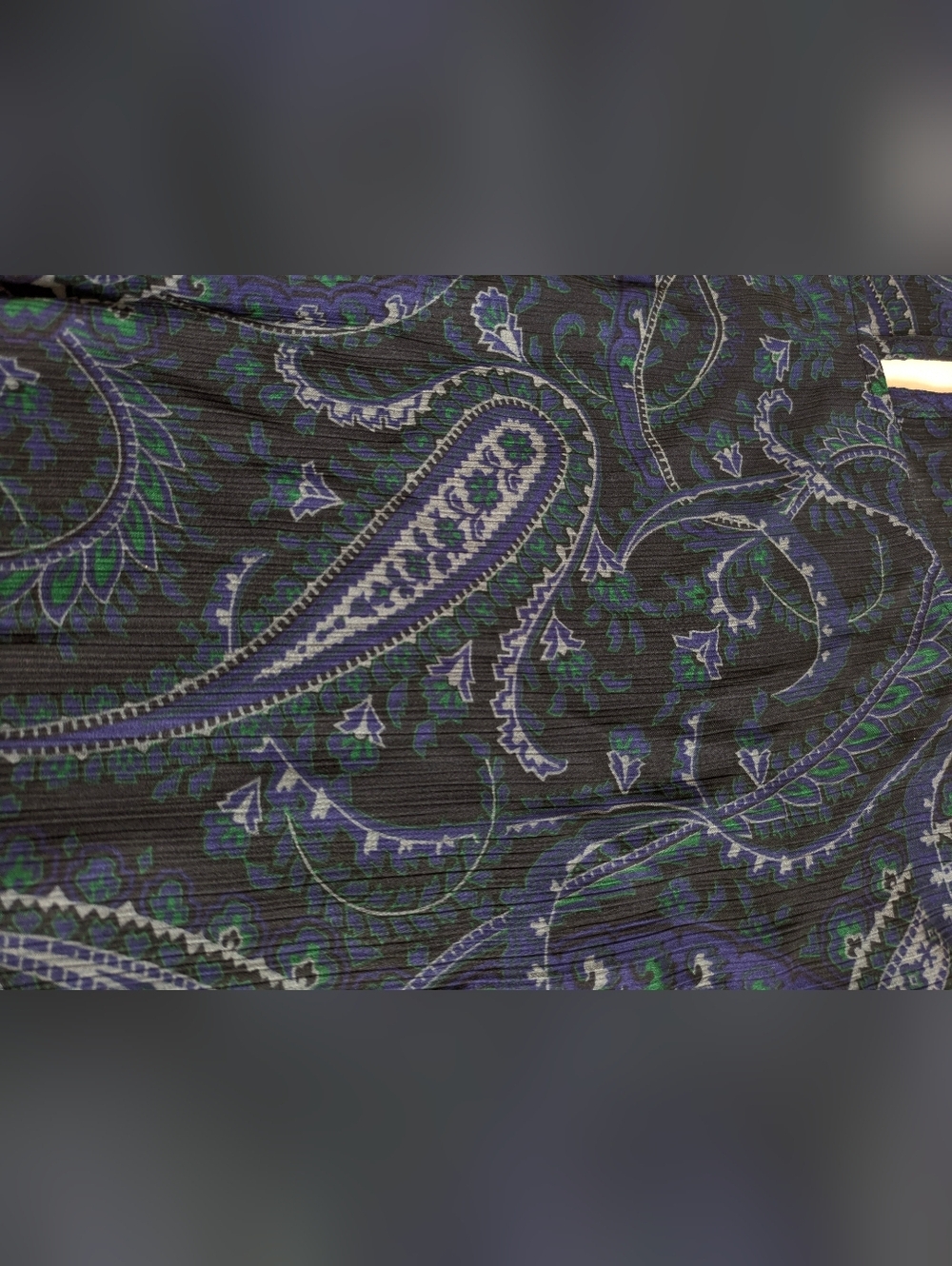 Chaps Women's Sheer Blouse Flare Sleeves Paisley Print Women's Blue Size XXL New - Picture 8 of 12